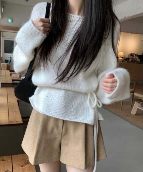 VENCEEXCHANGE(ヴァンスエクスチェンジ)の「モヘア風ニットプルオーバー(ニット/セーター・レディース・ホワイト/ピンク・FREE)」の1枚目の写真