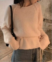 モヘア風ニットプルオーバー