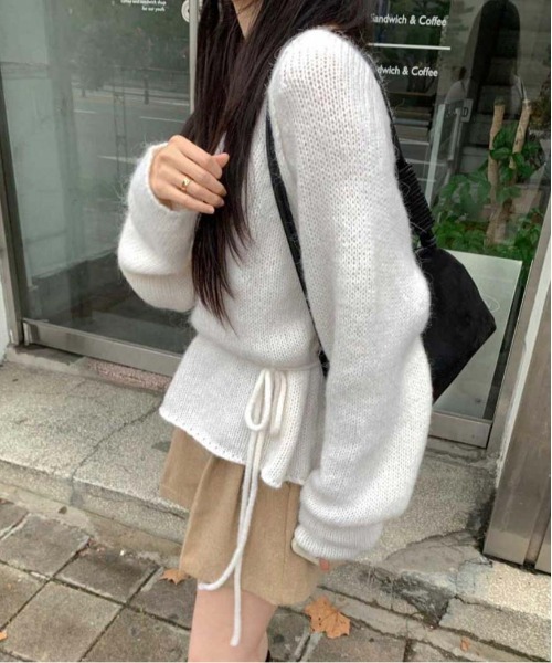 VENCEEXCHANGE(ヴァンスエクスチェンジ)の「モヘア風ニットプルオーバー(ニット/セーター・レディース・ホワイト/ピンク・FREE)」の22枚目の写真
