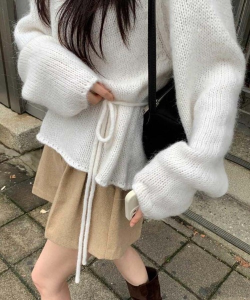 VENCEEXCHANGE(ヴァンスエクスチェンジ)の「モヘア風ニットプルオーバー(ニット/セーター・レディース・ホワイト/ピンク・FREE)」の21枚目の写真