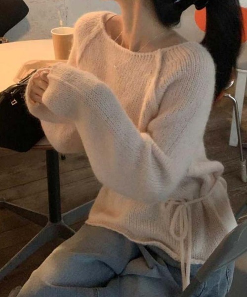 VENCEEXCHANGE(ヴァンスエクスチェンジ)の「モヘア風ニットプルオーバー(ニット/セーター・レディース・ホワイト/ピンク・FREE)」の8枚目の写真