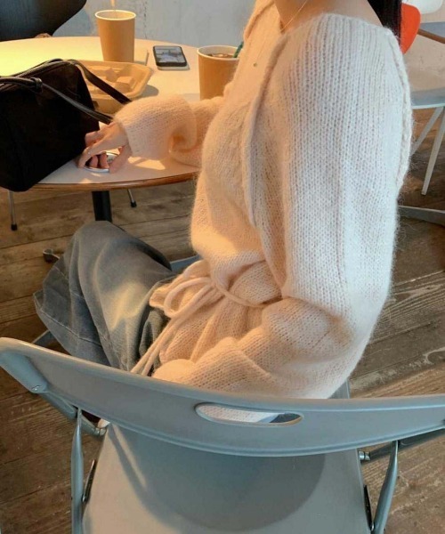 VENCEEXCHANGE(ヴァンスエクスチェンジ)の「モヘア風ニットプルオーバー(ニット/セーター・レディース・ホワイト/ピンク・FREE)」の9枚目の写真