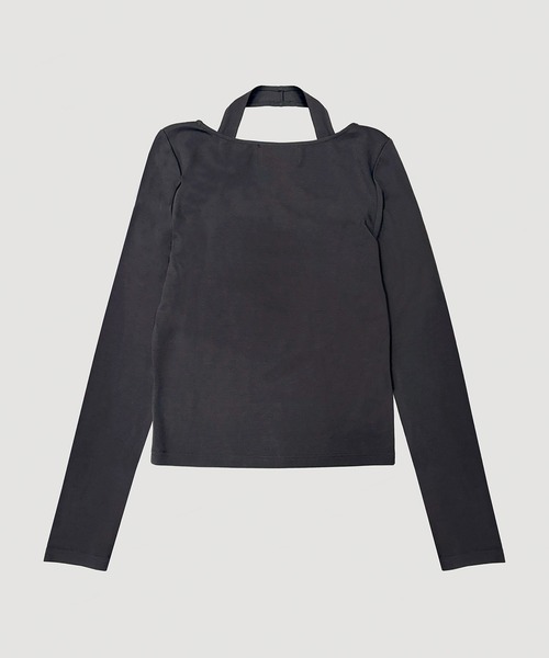 VIAVANDA（ヴィアヴァンダ）の「2WAY DRAPE LONG SLEEVE（その他トップス・レディース・チャコール/アイボリー・FREE）」の12枚目の写真