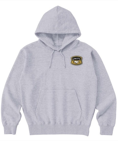 Ol' Basics(オールベーシックス)の「Ol' Basics(オール・ベーシックス) プルパーカー スウェット シェイクハンド プリント ワンポイント 10.0オンス 裏毛 メンズ ユニセックス アメカジ(パーカー・メンズ・ヘザーグレー/レッド/ネイビー/グレイッシュブルー/アッシュ/ホワイト/ブラック/グリーン系・S/M/L/XL)」の4枚目の写真