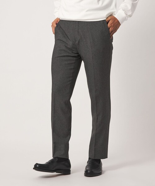 A DAY IN THE LIFE UNITED ARROWS(アデイインザライフユナイテッドアローズ)の「メランジ ホップサック ノープリーツ スラックス-セットアップ対応・ウォッシャブル-<A DAY IN THE LIFE>(スラックス・メンズ・ネイビー/ダークグレー・M/XL/S/L)」の1枚目の写真