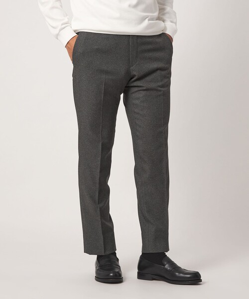 A DAY IN THE LIFE UNITED ARROWS(アデイインザライフユナイテッドアローズ)の「メランジ ホップサック ノープリーツ スラックス-セットアップ対応・ウォッシャブル-<A DAY IN THE LIFE>(スラックス・メンズ・ネイビー/ダークグレー・M/XL/S/L)」の5枚目の写真