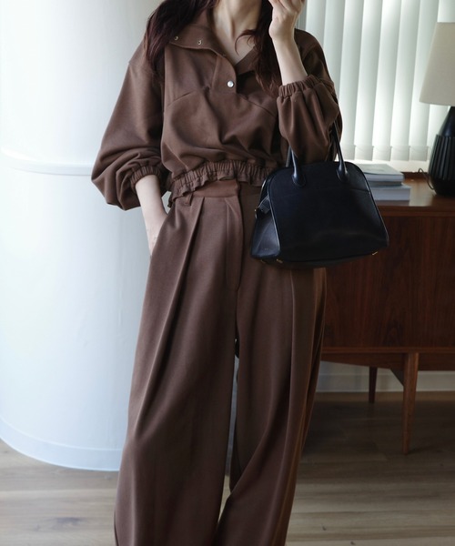 WILLFULLY(ウィルフリー)の「deep tuck drawstring hem sweat PT(スウェットパンツ・レディース・ブラック/ブラウン/オートミール・FREE)」の10枚目の写真