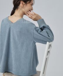 SHOO・LA・RUE | 【S-LL/洗濯機可/前後2WAY】大人上品にきまる コーデュロイトップス(Tシャツ/カットソー)