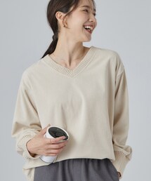 SHOO・LA・RUE | 【S-LL/洗濯機可/前後2WAY】大人上品にきまる コーデュロイトップス(Tシャツ/カットソー)