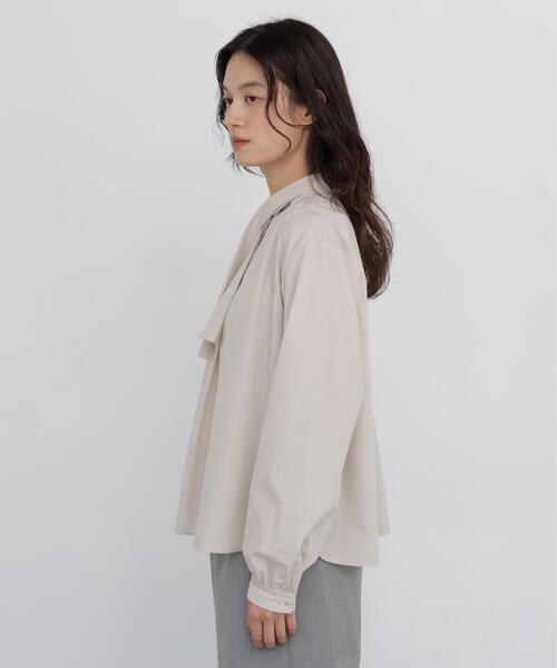 human woman(ヒューマンウーマン)の「◆タイ付きブラウス(シャツ/ブラウス・レディース・オレンジ系その他/ベージュ・MEDIUM)」の7枚目の写真