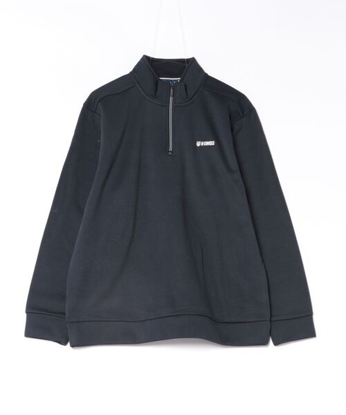 K-SWISS(ケースイス)の「【K-SWISS/ケースイス】ナチュラル裏起毛ハーフジップトレーナー(スウェット・メンズ・チャコールグレー/ネイビー/ブラック・MEDIUM/LARGE/X-LARGE)」の1枚目の写真