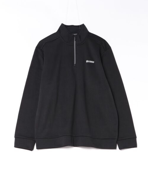 K-SWISS(ケースイス)の「【K-SWISS/ケースイス】ナチュラル裏起毛ハーフジップトレーナー(スウェット・メンズ・チャコールグレー/ネイビー/ブラック・MEDIUM/LARGE/X-LARGE)」の2枚目の写真