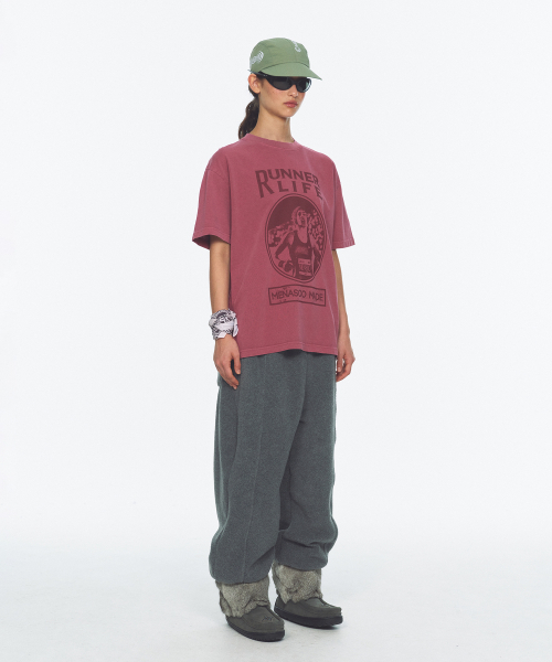 MENASOO(ミナス)の「Waist Point Warm Fleece Jogger Pants_Charcoal(スウェットパンツ・レディース・チャコール・1/2)」の3枚目の写真