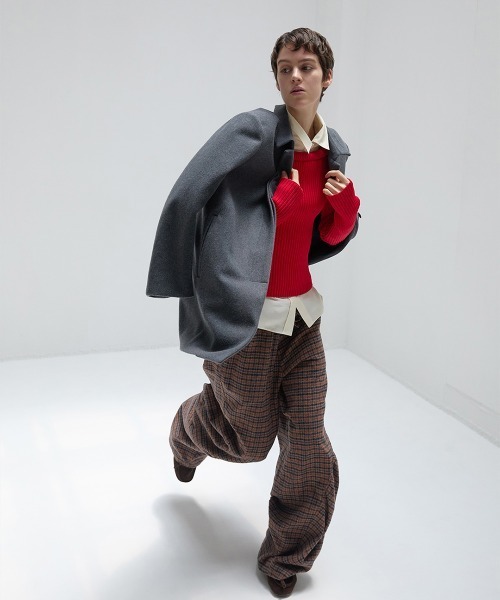 leinwande(ラインヴァンド)の「Over Shirt Jacket / オーバーシャツジャケット(その他アウター・レディース・GRAY/Black・ONE SIZE)」の4枚目の写真