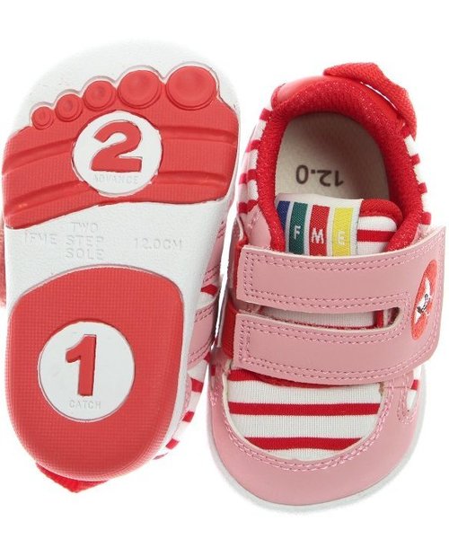 baby ampersand(ベビーアンパサンド)の「IFMEファーストシューズ(イフミー)(スニーカー・キッズ・レッド/ブルー・12/12.5/13)」の5枚目の写真