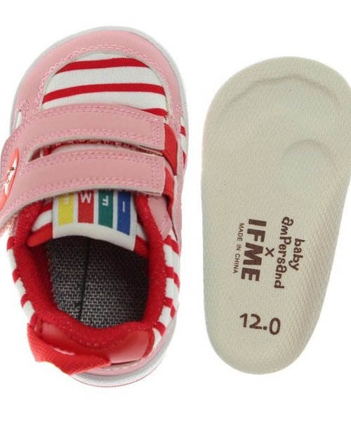 baby ampersand(ベビーアンパサンド)の「IFMEファーストシューズ(イフミー)(スニーカー・キッズ・レッド/ブルー・12/12.5/13)」の6枚目の写真