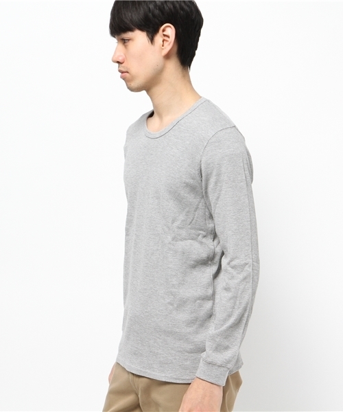 NANO universe（ナノユニバース）の「ワッフルTEE L/S（Tシャツ/カットソー・メンズ・ネイビー/ホワイト/グレー/ブラック・MEDIUM/SMALL/LARGE/X-LARGE）」の5枚目の写真