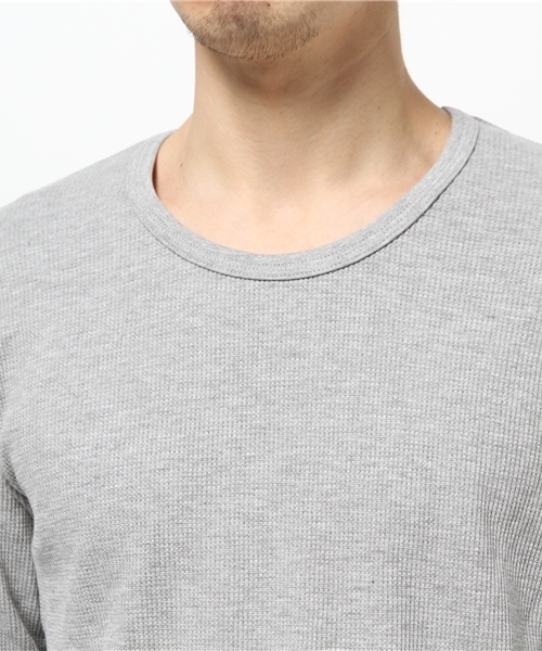 NANO universe（ナノユニバース）の「ワッフルTEE L/S（Tシャツ/カットソー・メンズ・ネイビー/ホワイト/グレー/ブラック・MEDIUM/SMALL/LARGE/X-LARGE）」の7枚目の写真