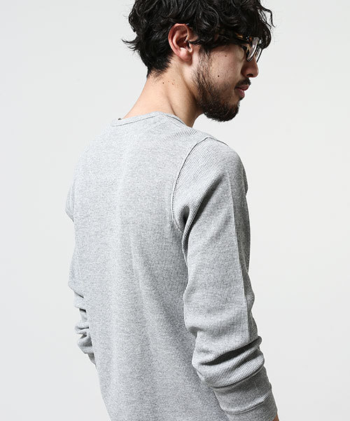 NANO universe（ナノユニバース）の「ワッフルTEE L/S（Tシャツ/カットソー・メンズ・ネイビー/ホワイト/グレー/ブラック・MEDIUM/SMALL/LARGE/X-LARGE）」の11枚目の写真