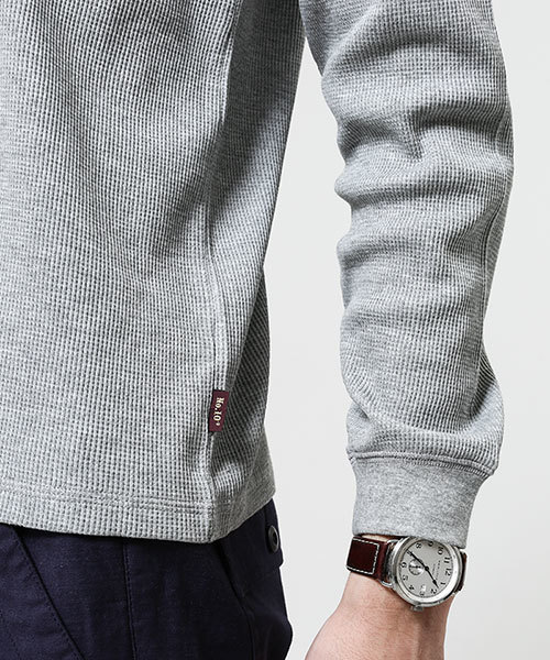 NANO universe（ナノユニバース）の「ワッフルTEE L/S（Tシャツ/カットソー・メンズ・ネイビー/ホワイト/グレー/ブラック・MEDIUM/SMALL/LARGE/X-LARGE）」の13枚目の写真