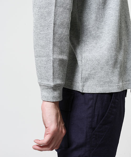 NANO universe（ナノユニバース）の「ワッフルTEE L/S（Tシャツ/カットソー・メンズ・ネイビー/ホワイト/グレー/ブラック・MEDIUM/SMALL/LARGE/X-LARGE）」の14枚目の写真