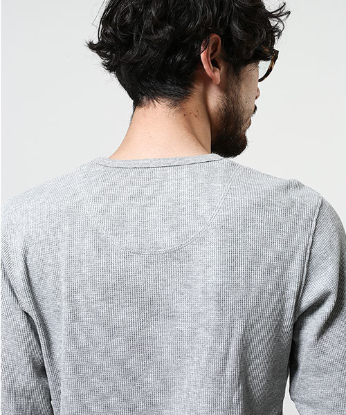 NANO universe（ナノユニバース）の「ワッフルTEE L/S（Tシャツ/カットソー・メンズ・ネイビー/ホワイト/グレー/ブラック・MEDIUM/SMALL/LARGE/X-LARGE）」の15枚目の写真