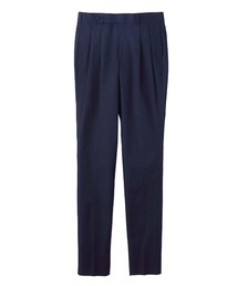 COTTON TWILL PLEATED PANTS