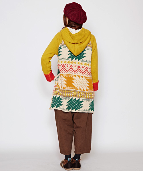 チャイハネ（チャイハネ）の「【チャイハネ】yul カラフルニットボアジャケット（その他アウター・レディース・ベージュ/マスタード/ネイビー・FREE）」の15枚目の写真