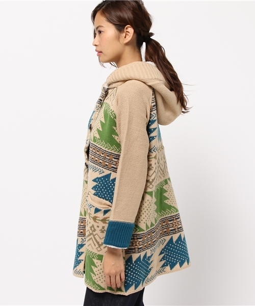 チャイハネ（チャイハネ）の「【チャイハネ】yul カラフルニットボアジャケット（その他アウター・レディース・ベージュ/マスタード/ネイビー・FREE）」の14枚目の写真