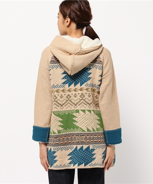 チャイハネ（チャイハネ）の「【チャイハネ】yul カラフルニットボアジャケット（その他アウター・レディース・ベージュ/マスタード/ネイビー・FREE）」の7枚目の写真