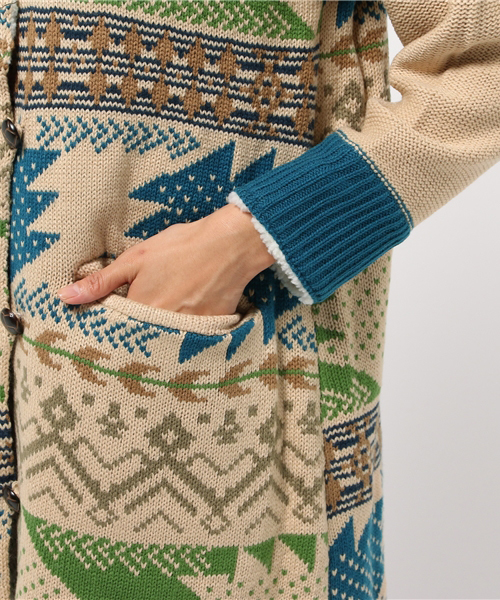 チャイハネ（チャイハネ）の「【チャイハネ】yul カラフルニットボアジャケット（その他アウター・レディース・ベージュ/マスタード/ネイビー・FREE）」の9枚目の写真