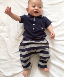 [70-80]ボーダーサルエルベビーパンツ