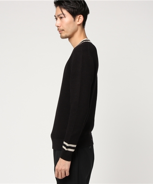 EDIFICE（エディフィス）の「◇コットンチルデン（ニット/セーター・メンズ・ブラック/アイボリー・LARGE/SMALL/MEDIUM）」の3枚目の写真