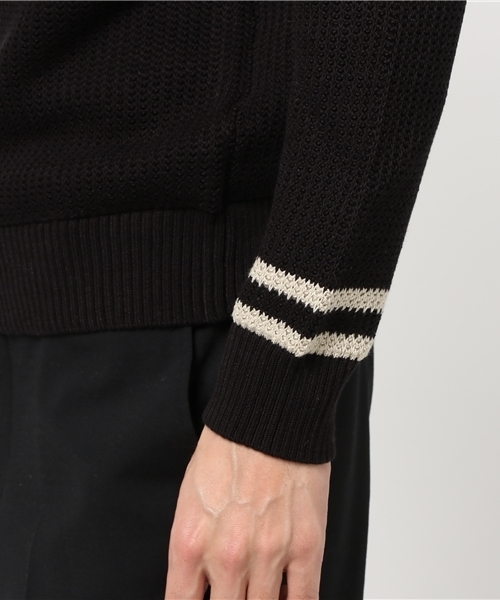 EDIFICE（エディフィス）の「◇コットンチルデン（ニット/セーター・メンズ・ブラック/アイボリー・LARGE/SMALL/MEDIUM）」の6枚目の写真