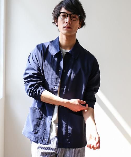 green label relaxing（グリーンレーベルリラクシング）の「SC CORDU/2WAY/RIP コーチジャケット ◆（ブルゾン・メンズ・ネイビー/ブラック・SMALL/X-LARGE/MEDIUM/LARGE）」の2枚目の写真