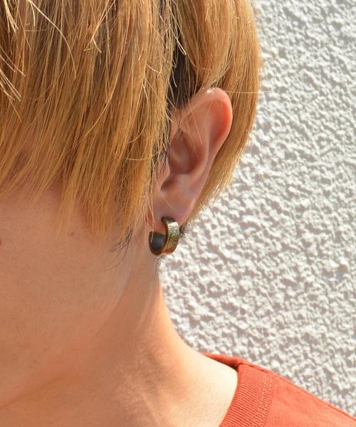 JAM HOME MADE（ジャムホームメイド）の「FirST JAM×SHIPS JET BLUE: 別注 コインピアス ◇（ピアス（片耳用）・メンズ・シルバー/ブラック/ブロンズ/ゴールド・ONE SIZE）」の4枚目の写真