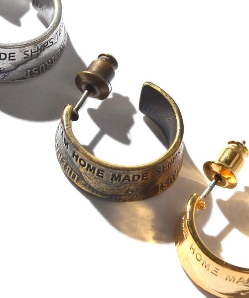 JAM HOME MADE（ジャムホームメイド）の「FirST JAM×SHIPS JET BLUE: 別注 コインピアス ◇（ピアス（片耳用）・メンズ・シルバー/ブラック/ブロンズ/ゴールド・ONE SIZE）」の8枚目の写真