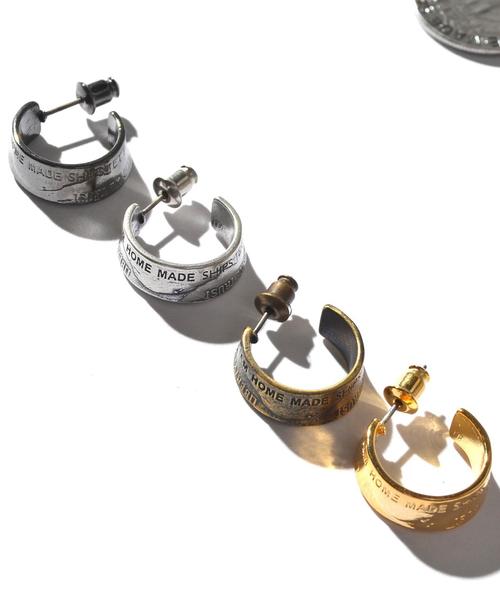 JAM HOME MADE（ジャムホームメイド）の「FirST JAM×SHIPS JET BLUE: 別注 コインピアス ◇（ピアス（片耳用）・メンズ・シルバー/ブラック/ブロンズ/ゴールド・ONE SIZE）」の9枚目の写真