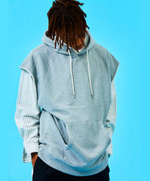 MONKEY TIME | ＜monkey time＞ URAKE PO MUSCLE SLEEVE HOODY/パーカ ◆(パーカー)