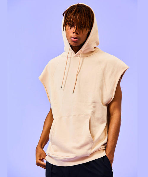 MONKEY TIME(モンキータイム)の「<monkey time> URAKE PO MUSCLE SLEEVE HOODY/パーカ ◆(パーカー・メンズ・グレー/シャーベット・MEDIUM/X-LARGE/LARGE)」の1枚目の写真