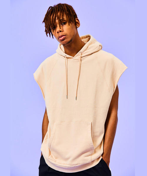 MONKEY TIME(モンキータイム)の「<monkey time> URAKE PO MUSCLE SLEEVE HOODY/パーカ ◆(パーカー・メンズ・グレー/シャーベット・MEDIUM/X-LARGE/LARGE)」の7枚目の写真