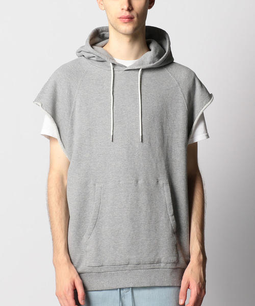 MONKEY TIME(モンキータイム)の「<monkey time> URAKE PO MUSCLE SLEEVE HOODY/パーカ ◆(パーカー・メンズ・グレー/シャーベット・MEDIUM/X-LARGE/LARGE)」の12枚目の写真