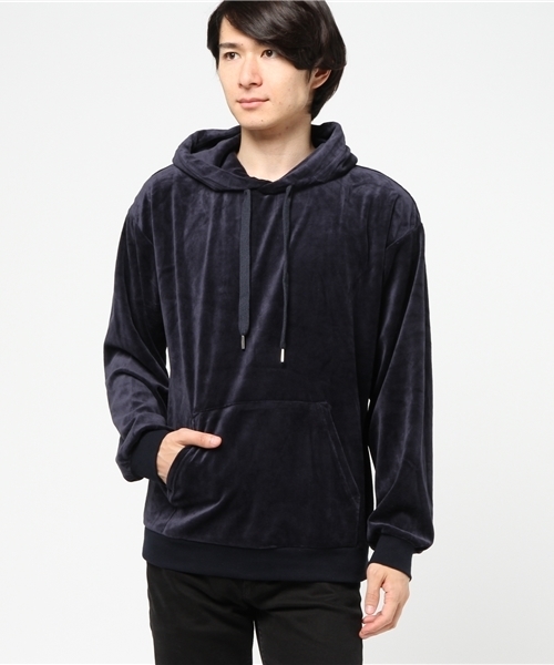 WEGO（ウィゴー）の「WEGO/ベロアビッグシルエットプルパーカー（パーカー・メンズ・ブラック/ネイビー/ワイン・MEDIUM/LARGE）」の10枚目の写真