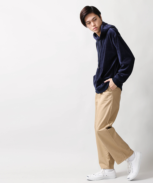 WEGO（ウィゴー）の「WEGO/ベロアビッグシルエットプルパーカー（パーカー・メンズ・ブラック/ネイビー/ワイン・MEDIUM/LARGE）」の15枚目の写真