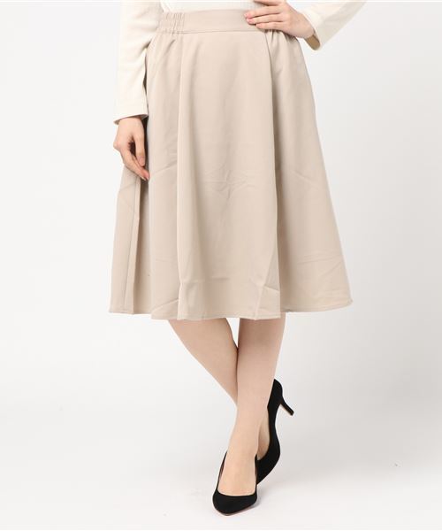 earth music&ecology（アースミュージックアンドエコロジー）の「スキスカミディスカート（スカート・レディース・ブラック/ネイビー/ピンク/キャメル/グレイッシュベージュ・FREE）」の14枚目の写真