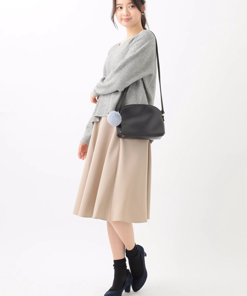 earth music&ecology（アースミュージックアンドエコロジー）の「スキスカミディスカート（スカート・レディース・ブラック/ネイビー/ピンク/キャメル/グレイッシュベージュ・FREE）」の13枚目の写真