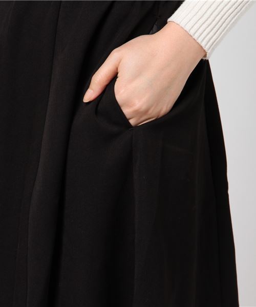 earth music&ecology（アースミュージックアンドエコロジー）の「スキスカミディスカート（スカート・レディース・ブラック/ネイビー/ピンク/キャメル/グレイッシュベージュ・FREE）」の11枚目の写真