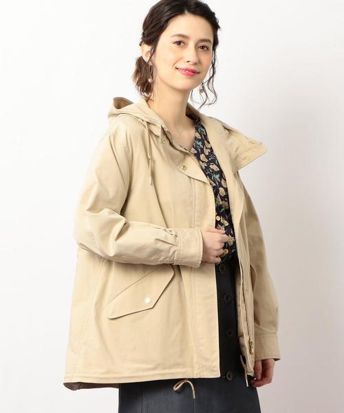 green label relaxing(グリーンレーベルリラクシング)の「◆SC 撥水 ビッグ モッズコート ◆(モッズコート・レディース・ベージュ/オリーブ/ネイビー・36/42/40/38/44)」の15枚目の写真