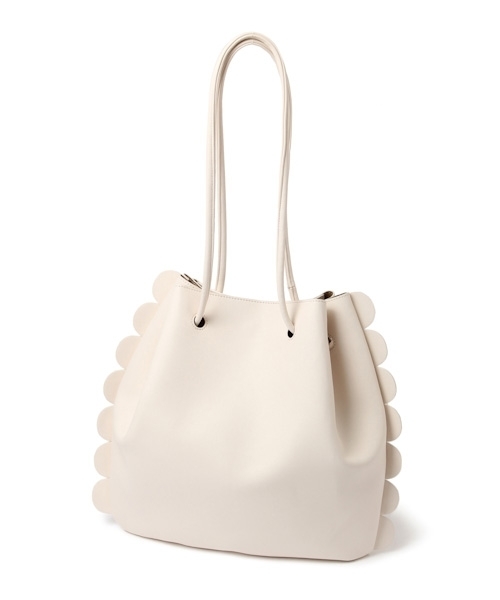 PAGEBOY（ページボーイ）の「スカラップトートバッグ（トートバッグ・レディース・ブラック/レッド/オフホワイト・FREE）」の6枚目の写真