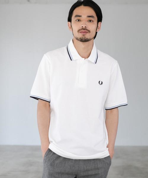 FRED PERRY M12N ポロシャツ 40 ホワイト アイス マルーン FRED PERRY M12N ポロシャツ 40 ホワイト アイス マルーン